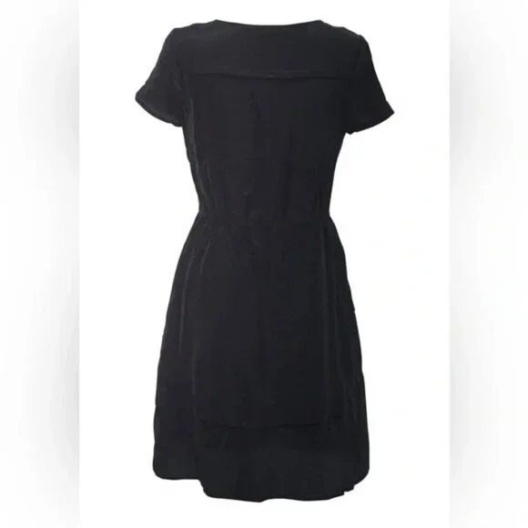 Marc Jacobs Black Silk Slip Mini Dress Lace Trim - Picture 6 of 8